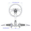 Steering system front view drawing