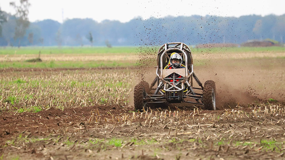 On what terrain can I drive a crosskart buggy